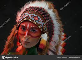 american female indian with makeup and