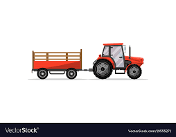 Heavy Wheeled Tractor With Trailer Icon