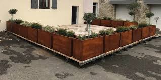 Akri 300 lets you create linear designs to suit your scheme. Tall Corten Steel Metal Planters For Outdoors Big Sizes Long Life Span