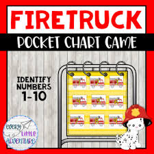 Firetruck Pocket Chart Game Fire Safety Month
