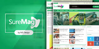 Sure Mag Professional Magazine Blogger Template Zulweb