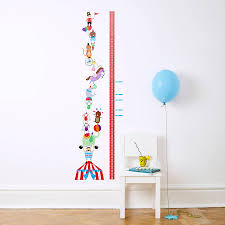 Personalised Circus Height Chart Wall Stickers