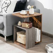 End Table Storage Shelf Accent Compact