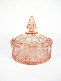 pink candy dish depression glass candy