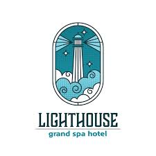 Lighthouse Stained Glass Style Logo