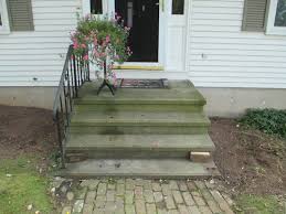 covering a concrete stoop with wood