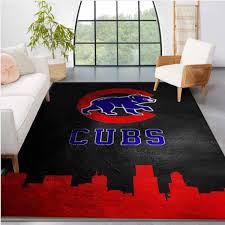 chicago cubs skyline area rug carpet
