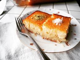 The cake was surprisingly of a light texture and moist, and not too sweet despite the sugar syrup. Revani Semolina Cake Soaked In Syrup Sweeeeeet My Dear Kitchen In Helsinki