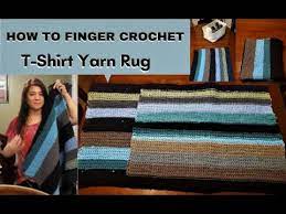 finger crochet rug t shirt yarn
