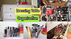 dressing table organization makeup