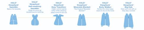 Size Chart Halo Sleepsack Products