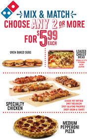 Dominosbahamas Come Now You Can Mix And Match At Dominos