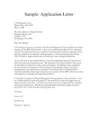 Sample Of Application Letter University