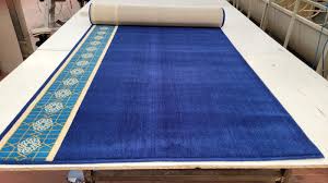 wool portable prayer rug royal blue