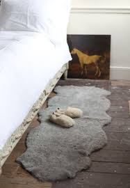 sheepskin rug swedish mole grey