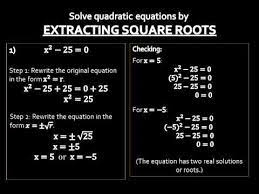 Grade 9 Math Extracting Square Roots