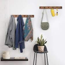 Wall Mounted Wood Coat And Hat Rack
