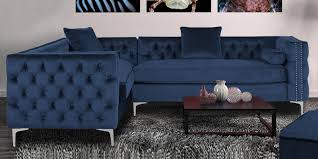 tidafors velvet rhs sectional sofa in