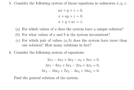 System Of Linear Equations Chegg