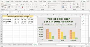 how to create a column chart in excel
