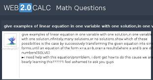 linear equation in one variable with