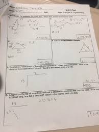 How many inches is bc if triangle abc is a right triangle? Unit 8 Right Triangles And Trigonometry Answers Unit 8 Right Triangles And Trigonometry Answers Gina Wilson 2014