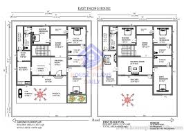 50x60 east facing 3bhk house plan