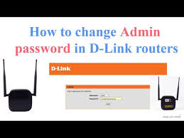 how to change admin pword in d link