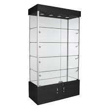 Glass Retail Display Case With Shelves