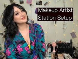 freelance makeup artist station setup