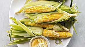 boiled in the husk corn on the cob