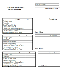 12 Landscaping Estimate Templates Doc Pdf Excel Free