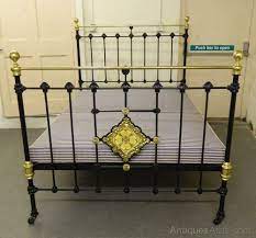 Antique Cast Iron Brass Bed