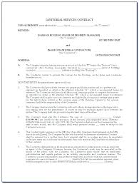 Janitorial Contract Template Cleaning Service Agreement