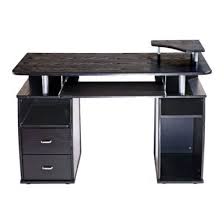 Topeakmart modern compact computer desk study writing table workstation with drawers and printer shelf for small spaces home office furniture. Desks Hutches Home Office Desk Target Target Furniture Desk Black Desk