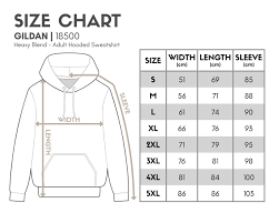 Gildan 18500 Size Chart | Rekindled Gifts