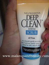 neutrogena deep clean gentle scrub oil