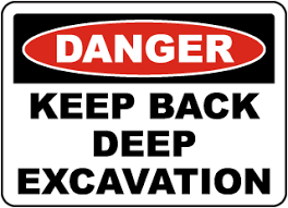 Delineate the edge of the excavation if an operator cannot see the edge of the excavation from the cab of his machine. Excavation Safety Poster In Hindi Hse Images Videos Gallery