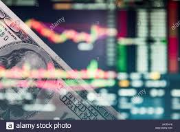 Us Dollar On A Trading Chart Stock Exchange Or Currency