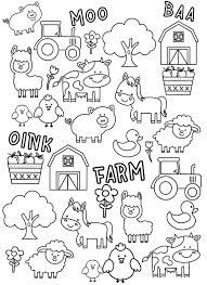 Farm Animals Coloring Page Animals