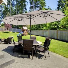 15 Ft Double Sided Patio Umbrella In