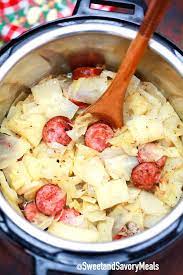 instant pot cabbage and sausage video