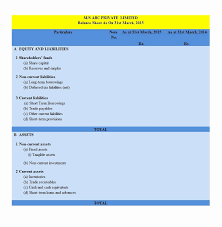 Download Balance Sheet Template Personal Free Pro Forma Excel