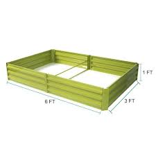 Mr Garden 3 Ft X 6 Ft Fruit Green Planting Bed Raised Garden Bed Metal Garden Beds Metal For Vegetable Flower Bed Kit