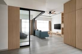 room hdb flat tines design oak wood