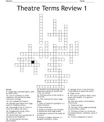 theatre terms review 1 crossword wordmint