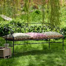 Large Wrought Iron Garden Bench Susie