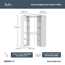 closetmaid style white hanging wood