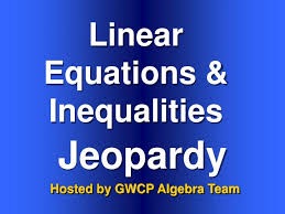 Linear Equations Amp Inequalities