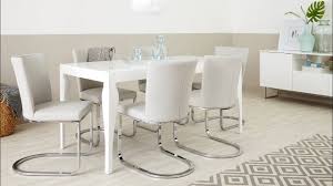 modern white gloss dining table and